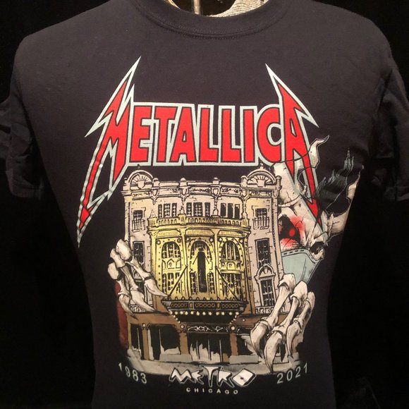 Metallica Chicago 9/20/21 Live 1983-2021 Metro Small S T Shirt NEW Never Worn